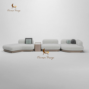 Divani per Soggiorno di Villa, Design Moderno Curvo, Arredamento per Salotto, Divano Componibile di Lusso in Stile Italiano - Product Image 1