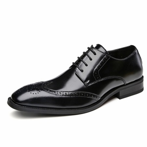 <span class=keywords><strong>Scarpe</strong></span> Formali da <span class=keywords><strong>Uomo</strong></span> in Pelle con Decorazioni Brogue, Allacciatura Traspirante e Punta Quadrata - Product Image 6