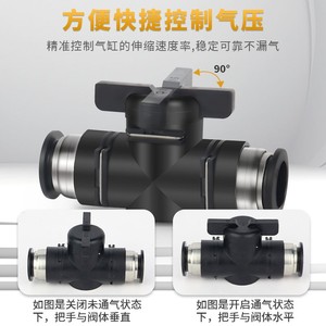Chen Chi Manual Valve Buc 4 6 8 10 12 14 16mm Pneumatic <b>Quick</b> Connect Air Hose <b>Connector</b> Switch Air Circuit - Product Image 4