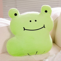 Nouvelle série personnalisée d'animaux 2026 : Coussin de canapé ou de voiture en peluche, adapté à toutes les saisons - Grenouille