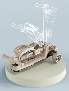 Patinete Infantil Cuatro en Uno para Exteriores con Manillar Plegable y Función de Elevación, con Tres Ruedas y Material Plástico - Product Image 5