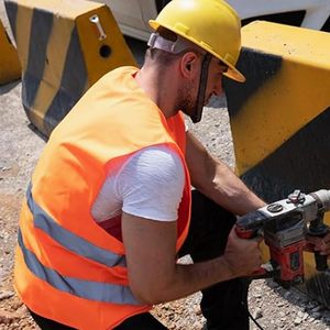 Gilet di Sicurezza Riflettente Arancione ad Alta Visibilità con Strisce Riflettenti per Edilizia e Uso nel Traffico - Product Image 5