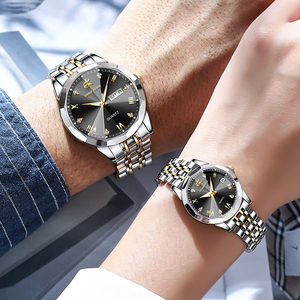 <span class=keywords><strong>Montre</strong></span> de couple tendance, <span class=keywords><strong>montre</strong></span> de luxe en acier inoxydable, étanche, lumineuse, cadeau pour la Saint-Valentin, <span class=keywords><strong>montre</strong></span>-<span class=keywords><strong>bracelet</strong></span> à quartz pour amoureux - Product Image 4
