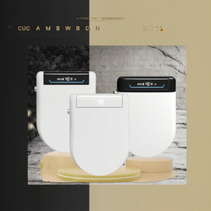 Sièges de toilette intelligents automatiques enfichables chauffage instantané électrique anneau de siège sec chaud couverture de toilette intelligente allongée en plastique domestique - Product Image 2
