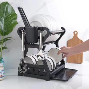 <span class=keywords><strong>Estante</strong></span> de cocina superior 2024, <span class=keywords><strong>estante</strong></span> de almacenamiento de platos, escurridor multifuncional, cuenco de acero inoxidable, palillos, <span class=keywords><strong>estante</strong></span> de almacenamiento de vasos de agua - Product Image 5