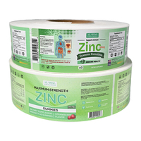 Autocollants personnalisés avec logo, étanches, en vinyle PVC, pour compléments nutritionnels, produits de santé, étiquettes imprimées pour emballages de bouteilles en plastique