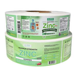 Autocollants personnalisés avec logo, étanches, en vinyle PVC, pour compléments nutritionnels, produits de santé, étiquettes imprimées pour emballages de bouteilles en plastique - Product Image 6