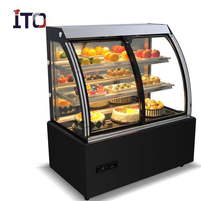 Guangzhou Manufacturer Refrigeration Equipment Bakery Cake Display Showcase Fridge, Glass Window Cake Showcase for Bakery Store