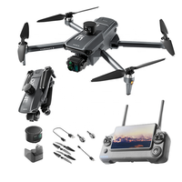 Drone RC pliable Wing6 avec double caméra 4K, moteur sans balais, évitement d'obstacles et EIS pour adultes