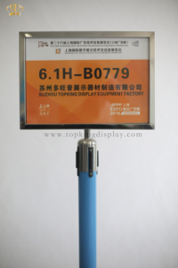 Gouden Zilveren Vrijstaande Roestvrijstalen Bewegwijzering A4/A3 Metalen Frame <span class=keywords><strong>Stanchion</strong></span> Bordhouders Voor Wachtrij Barrières - Product Image 3