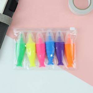 Venta Caliente al por Mayor, 10 Colores, Esmalte de Uñas con Forma de Pez Pequeño, Resaltador, Marcador para Estudiantes, Resaltador Creativo - Product Image 3