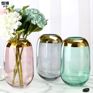 Florero de cristal hidropónico irrompible, diseño <span class=keywords><strong>Simple</strong></span>, estilo Art <span class=keywords><strong>Deco</strong></span> para bodas, galvanoplastia, florero de mesa soplado con boca UV - Product Image 5