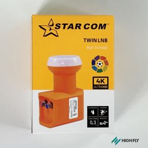 LNB Doble de Banda KU de Alta Ganancia para TV Satelital Highfly OEM <span class=keywords><strong>STARCOM</strong></span> Ref.747502, Alta Definición, 90mA - Product Image 4