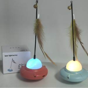 Giocattolo per Gatti 2-in-1 con Laser Automatico e Piuma Staccabile, Divertimento per la Caccia - Product Image 2