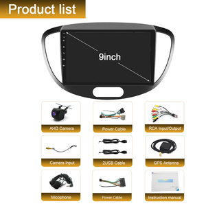 Autoradio Android 13 da 64GB 4-Core per <span class=keywords><strong>Hyundai</strong></span> <span class=keywords><strong>I10</strong></span> 2007-2013, Carplay, Android Auto, 9 Pollici, UI DSP, 5G WiFi, Bluetooth, Lettore DVD Universale - Product Image 6