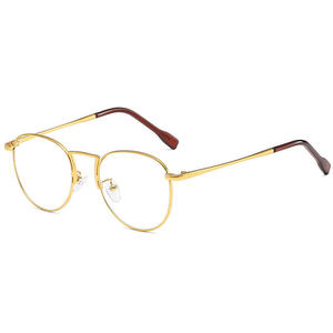 กรอบแว่นตากลมสไตล์ย้อนยุคสำหรับผู้หญิง B8 YC9706ป้องกันแสงสีฟ้าป้องกันรังสีน้ำหนักเบาแบบเต็มกรอบ - Product Image 2