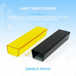Barre lumineuse LED tout-terrain 4x4, à rangée simple ou double, avec couvercles de protection noirs et jaunes, accessoires de conduite pour voiture, camion, Jeep, UTV, caravane - Product Image 3