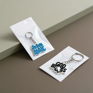 Porte-clés personnalisé DIY dessin animé police caoutchouc porte-clés <span class=keywords><strong>graphique</strong></span> PVC à la mode porte-clés Anime Culture cadeaux promos de marque porte-clés personnalisé - Product Image 6