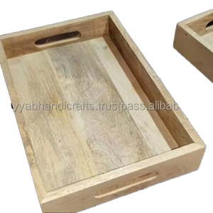 Bandeja de Servir de Madera de la India, 100% Natural, para Alimentos y Hoteles, por Tayyab Handicraft - Product Image 1