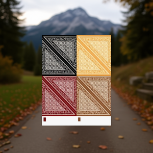 Sciarpa triangolare multifunzionale 60x135 cm con design fantasia per uso esterno - Product Image 3