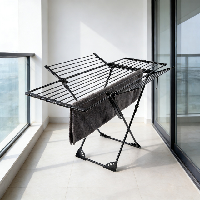 Customization Foldable Telescopic Metal Clothes Rack X-shaped Multifunctional Clothes Storage Rack Large Capacity Clothes Airer