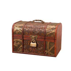 <span class=keywords><strong>Laitu</strong></span> Production Boîte de rangement rétro en bois avec serrure pour la maison et le rangement des bijoux - Product Image 1