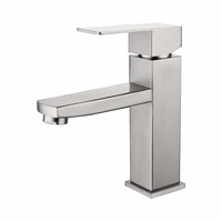 Robinet de lavabo noir en acier inoxydable 304, monocommande eau chaude/froide, le plus vendu