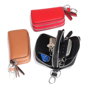 Vente en gros de nouveau porte-clés <span class=keywords><strong>double</strong></span> en cuir pour homme de créateur petit sac porte-clés en cuir de vache de haute qualité meilleure vente portefeuille - Product Image 4