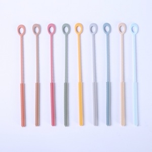 Spazzola in silicone per cannucce con manico lungo per la pulizia di biberon e tazze, set per la pulizia di cannucce e fori, modello H60 - Product Image 1