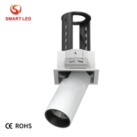 Plafonnier LED moderne en aluminium CE, spot encastré orientable, angle réglable, downlights COB intérieurs 7W 10W 18W 30W