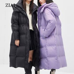 Chaqueta de algodón con capucha de alta calidad, abrigo largo por encima de la rodilla, grueso y cálido, relleno de plumón de <span class=keywords><strong>pato</strong></span> blanco, para invierno, venta al por mayor - Product Image 2