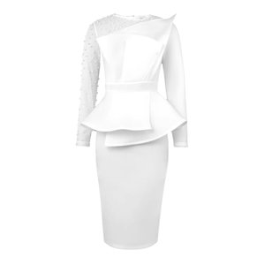 Nuovo Abito Casual in Chiffon Traspirante con Taglio <span class=keywords><strong>alla</strong></span> <span class=keywords><strong>Moda</strong></span>, Vita Alta e Effetto Snellente per Tutte le Stagioni - Product Image 1