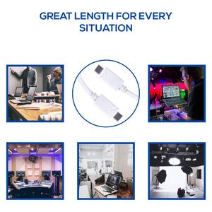 Cable USB <span class=keywords><strong>3.1</strong></span> Tipo-<span class=keywords><strong>C</strong></span> a Tipo-<span class=keywords><strong>C</strong></span> de 6 Metros (20 Pies), Macho a Macho, Transferencia de Datos, Carga Rápida para Nuevo Macbook, iPad, Teléfono - Product Image 4
