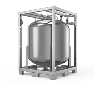 خزان خزان IBC عمودي عالي الجودة من الفولاذ المقاوم للصدأ سعة 1000 لتر لتخزين الخزان