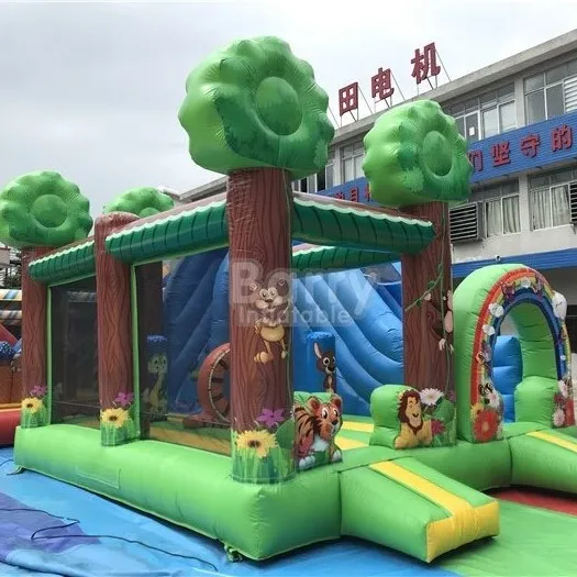अच्छी गुणवत्ता के साथ महल बच्चों बिस्तर, बिक्री के लिए स्लाइड के साथ inflatable उछाल