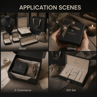 Coffret d'emballage de luxe personnalisé avec logo pour bagues, colliers et boucles d'oreilles