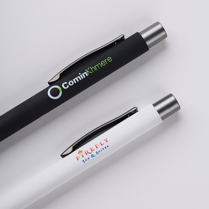 <span class=keywords><strong>2025</strong></span> biểu tượng tùy chỉnh chất lượng cao nhôm Bút bi thiết kế thanh lịch kim loại nhôm bấm vào EDC bút chì Cam cao su cơ thể mới lạ - Product Image 2