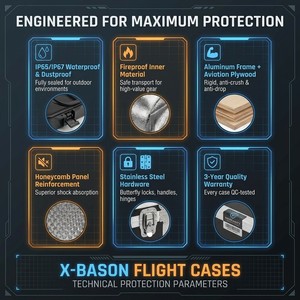 X-BASON personnalisable 8-Berth <span class=keywords><strong>Astera</strong></span> AX2 1m <span class=keywords><strong>LED</strong></span> Batten Flight Case Road Case OEM & ODM pris en charge - Product Image 6
