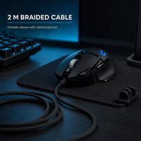 Ratón para Juegos Logitech G502 HERO Original, con Cable, 25600 DPI, Modo Dual, Rueda de Desplazamiento, Retroiluminación RGB, Ergonómico para Mano Derecha