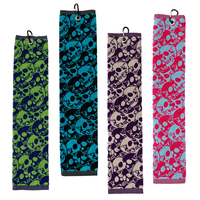 Serviette de golf gaufrée personnalisée avec logo, 42x40cm, pour accessoires de golf, nettoyant de clubs, aimant métallique avec crochet de fixation