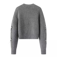 Cardigan personnalisable pour femme, à boutonnage simple, avec sequins 3D, manches longues, anti-boulochage, manteau tendance, couleur printemps, vente en gros
