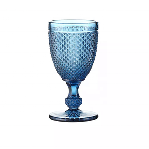 Copas de <span class=keywords><strong>Vino</strong></span> Vintage de Cristal con Relieve de Diamantes, Tipo Flauta, 8oz/11oz, Opciones Multicolor, Logotipo Personalizado para <span class=keywords><strong>el</strong></span> Hogar - Product Image 2