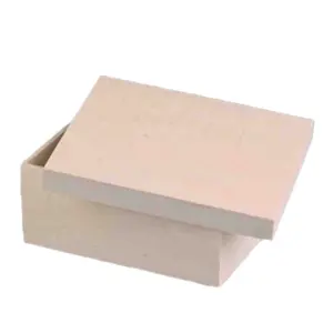 Простая деревянная коробка для хранения Balsa, упаковка с левой крышкой, деревянная коробка