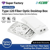 Caja de terminación de fibra óptica de escritorio de doble puerto tipo 120 con precio de fábrica, caja de terminación FTTH de montaje en superficie con cajón deslizante, caja NAP