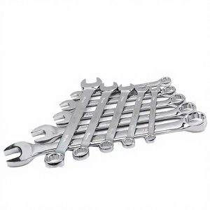 94150-94175 <b>6</b>-<b>32mm</b> Carbon Steel Open Ring Flat Double Ended Multi-Function Metric Hand Tools Combination <b>Spanner</b> <b>Set</b> - Product Image 3