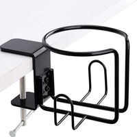 Porte-gobelet de bureau en métal personnalisé présentoir anti-déversement porte-boisson de table à clipser avec pince robuste pour chaise de pelouse