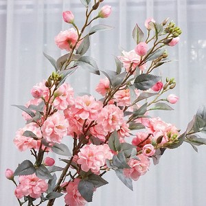 F63 Trung Quốc Nguồn cung cấp đám cưới trang trí hoa lụa sắp xếp sang trọng vải màu hồng Nhân Tạo Hoa Trà Hoa cho trang trí nội thất - Product Image 4