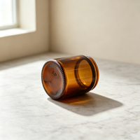 Bouteille en verre à large ouverture Amber pour l'échantillonnage de sols, flacon à réactifs pour grains de café, flacon en verre cosmétique