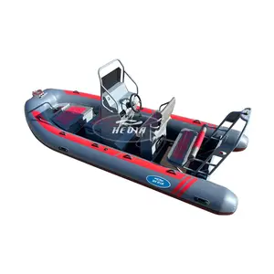 Hedia Chất lượng cao 5m PVC hypalon Orca nhôm sườn Inflatable thuyền cho câu cá