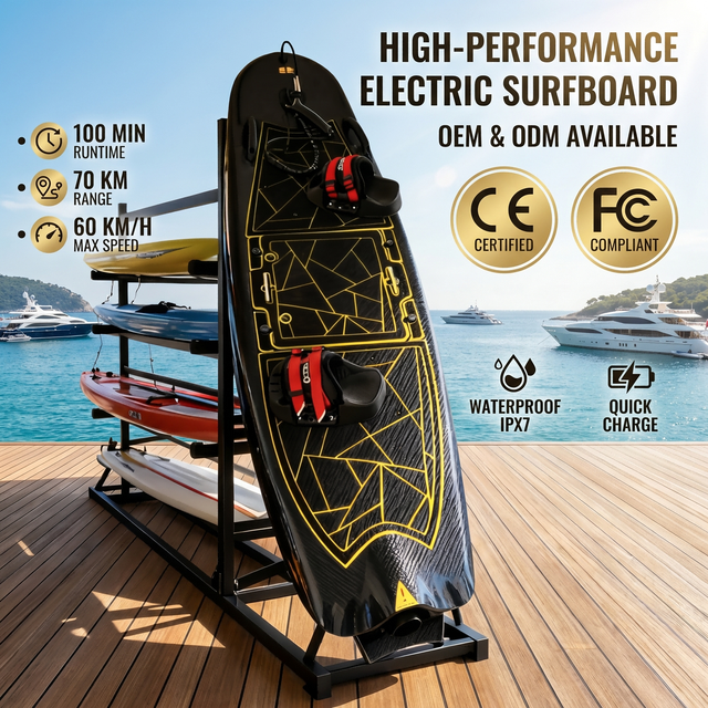 Electric Surfboard Professional Motorized Jetboard Surf Scooter Extreme Water Sports Carbon Fiber 72V Ternary Lithium Battery